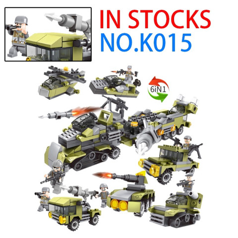 Lego tàu quân sự chiến đấu - lego army train 6 in 1 dl-k015 - đồ chơi trí tuệ 296 mảnh ghép