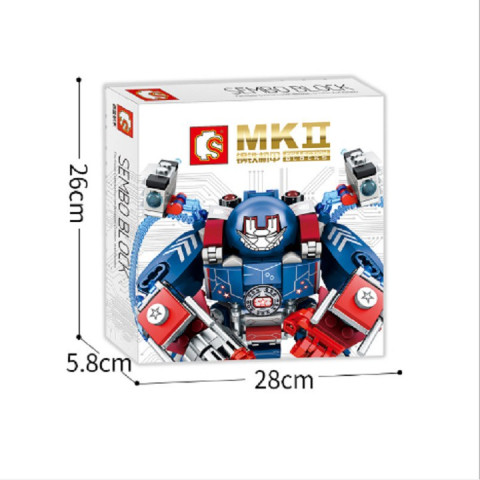 Bộ lắp ráp kiểu lego sembo mô hình hero steel mecha captain king kong robot 60000