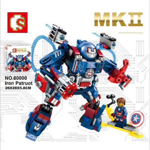 Bộ lắp ráp kiểu lego sembo mô hình hero steel mecha captain king kong robot 60000