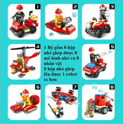 Bộ lắp ráp kiểu lego sembo mô hình robot 603062