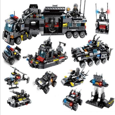 Bộ lắp ráp kiểu lego swat 27 mô hình chariot series lực lượng cảnh sát thành phố