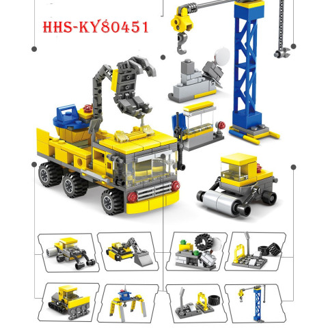 Lego bộ lắp ráp mô hình xe công trình kazi 80451 - 16 trong 1