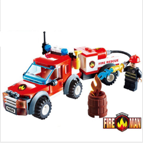 Bộ lắp ráp kiểu lego gudi  xe cứu hỏa 9208