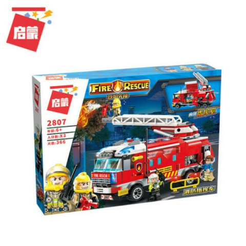 Bộ lego enlighten 2807 mô hình lắp ráp xe cứu hỏa