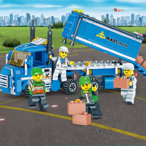 Bộ lắp ráp kiểu lego 4 trong 1 mô hình vận chuyển hàng hóa thành phố
