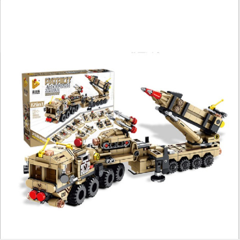 Bộ lắp ráp 12 trong 1 kiểu lego panloz  mô hình xe tên lửa