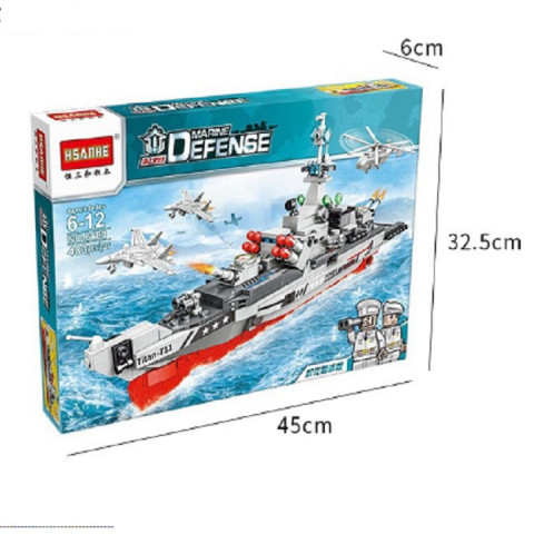 Bộ lắp ráp kiểu lego hsanhe mô hình tầu tuần dương 6483