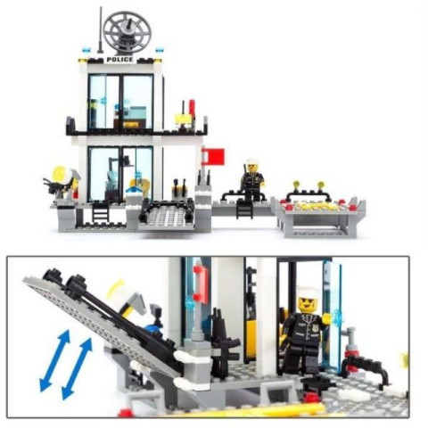 Bộ lego lắp ráp kaichi mô hình trụ sở cảnh sát biển