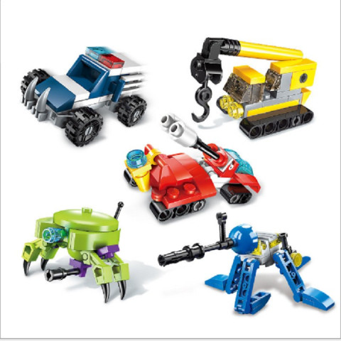 Combo 10 bộ lắp ráp kiểu lego mini mô hình các phương tiện khác nhau
