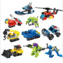 Combo 10 bộ lắp ráp kiểu lego mini mô hình các phương tiện khác nhau